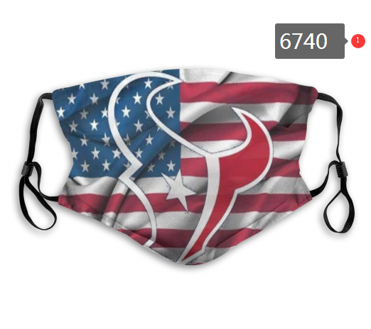 Texans Sports Face Mask 06740 Filter Pm2.5 (Pls check description for details)