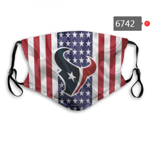 Texans Sports Face Mask 06742 Filter Pm2.5 (Pls check description for details)