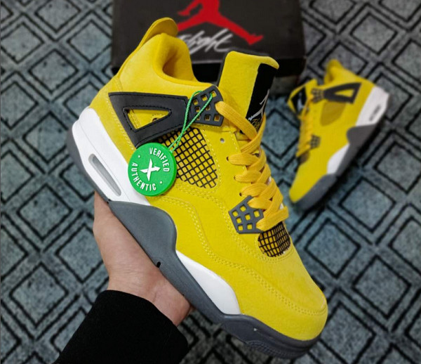 Men's Hot Sale Running Weapon Air Jordan 4 ''Yellow'' Shoes 068