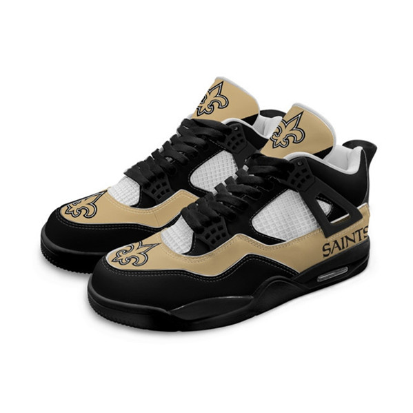 Men's New Orleans Saints Running weapon Air Jordan 4 Shoes 001