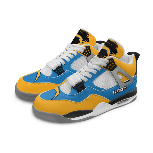 Men's Los Angeles Chargers Running weapon Air Jordan 4 Shoes 002