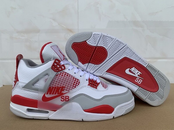 Men's Running weapon Air Jordan 4 x Nike SB White/Red Shoes 115