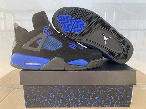 Men's Hot Sale Running Weapon Air Jordan 4 Blue/Black Shoes 113