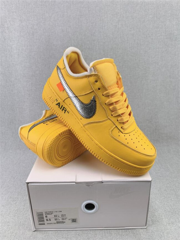 Men's Off-White™ x Nike Air Force 1 "University Gold" Shoes 050