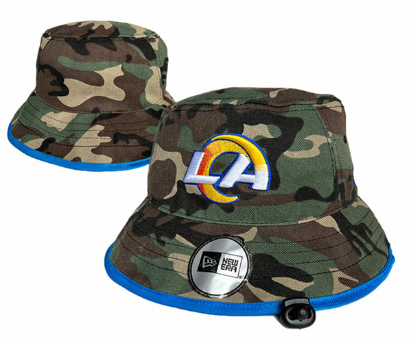 Los Angeles Rams Salute To Service Stitched Bucket Fisherman Hats 076