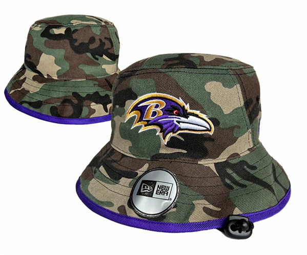 Baltimore Ravens Salute To Service Stitched Bucket Fisherman Hats 110