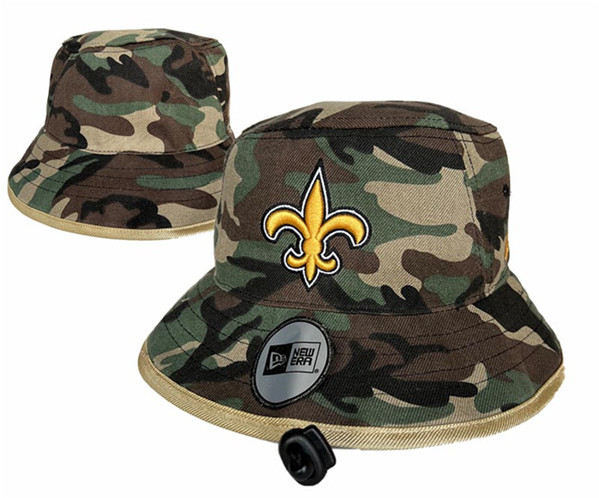New Orleans Saints Salute To Service Stitched Bucket Fisherman Hats 085