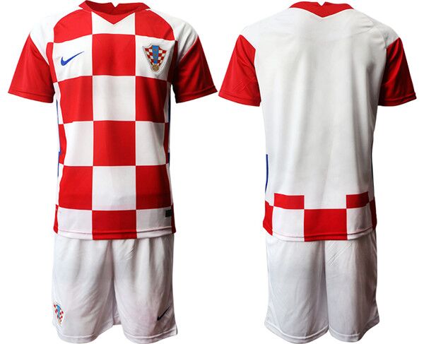 Men's Croatia Custom Euro 2021 Soccer Red Jersey and Shorts (Check description if you want Women or Youth size)
